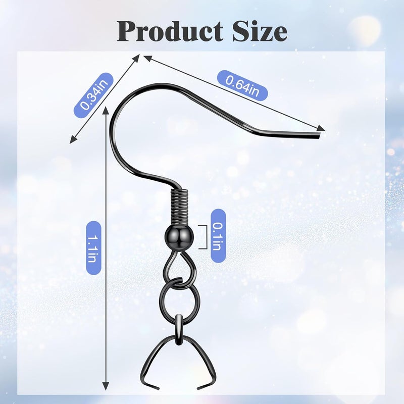 MENKEY Earring Hooks 50PCS/25Pairs, Stainless Steel Ear Wires Fish Hooks, Hypo-allergenic Jewelry Findings Parts for DIY Jewelry Making - Image 2